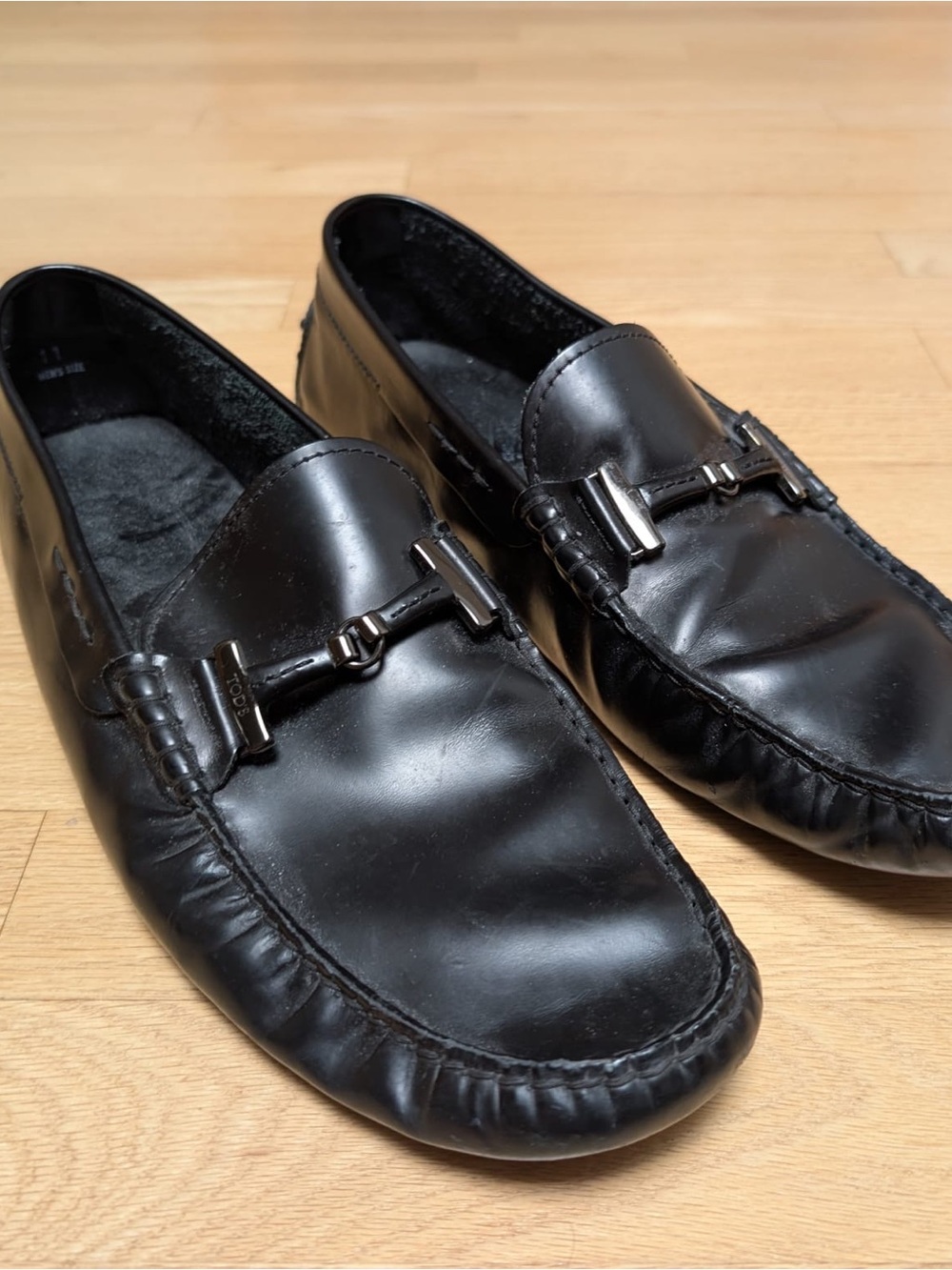 Tod's Black Leather Loafers